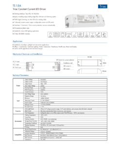 GloboStar® 73133 TE-15A SKYDANCE AC Triac Dimmable Constant Current LED Driver Push Dimming 1 Κανάλι AC 200-240V 1 x 0.15A 15W – Max 0.15A 15W – IP20 Μ15.1 x Π4.1 x Υ3cm – 5 Χρόνια Εγγύηση