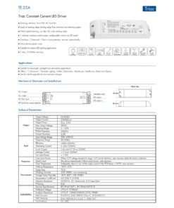 GloboStar® 73134 TE-25A SKYDANCE AC Triac Dimmable Constant Current LED Driver 1 Κανάλι AC 200-240V 1 x 0.22A 25W – Max 0.22A 25W – IP20 Μ17.5 x Π4.4 x Υ3cm – 5 Χρόνια Εγγύηση