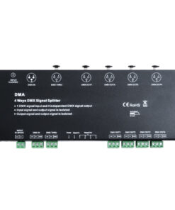 GloboStar® 73136 DMA SKYDANCE DC DMX512 Signal Splitter / Amplifier 4 Καναλιών DC 12-36V – IP20 Μ25.6 x Π9.2 x Υ3.8cm – 5 Χρόνια Εγγύηση