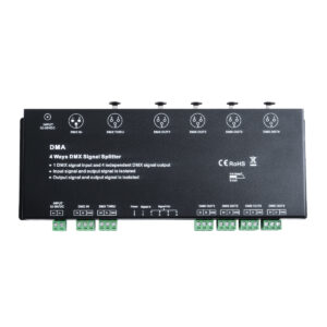 GloboStar® 73136 DMA SKYDANCE DC DMX512 Signal Splitter / Amplifier 4 Καναλιών DC 12-36V – IP20 Μ25.6 x Π9.2 x Υ3.8cm – 5 Χρόνια Εγγύηση