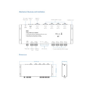 GloboStar® 73136 DMA SKYDANCE DC DMX512 Signal Splitter / Amplifier 4 Καναλιών DC 12-36V – IP20 Μ25.6 x Π9.2 x Υ3.8cm – 5 Χρόνια Εγγύηση