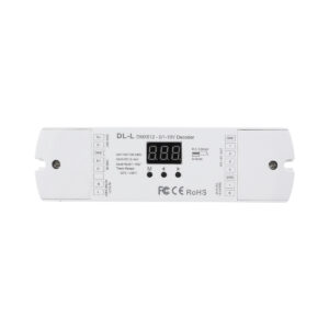 GloboStar® 73140 DL-L SKYDANCE AC DMX512 to 0/1-10V Converter / Decoder 4 Καναλιών – 2 Inputs DC 12-24V ή AC 100-240V – IP20  Μ17 x Π5 x Υ2.5cm – 5 Χρόνια Εγγύηση