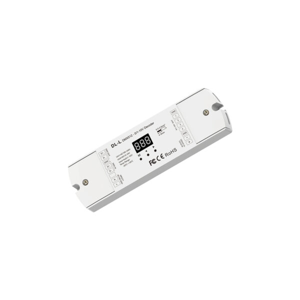 GloboStar® 73140 DL-L SKYDANCE AC DMX512 to 0/1-10V Converter / Decoder 4 Καναλιών – 2 Inputs DC 12-24V ή AC 100-240V – IP20  Μ17 x Π5 x Υ2.5cm – 5 Χρόνια Εγγύηση
