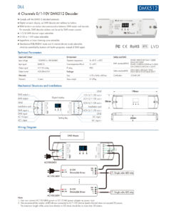 GloboStar® 73140 DL-L SKYDANCE AC DMX512 to 0/1-10V Converter / Decoder 4 Καναλιών – 2 Inputs DC 12-24V ή AC 100-240V – IP20 Μ17 x Π5 x Υ2.5cm – 5 Χρόνια Εγγύηση