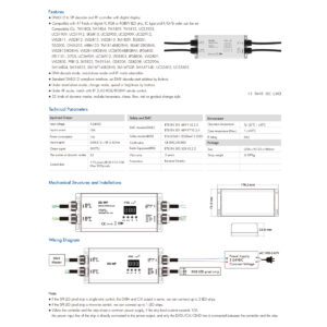 GloboStar® 73143 DS-WP SKYDANCE DC RF 2.4Ghz DMX512 to SPI Decoder DC 5-24V – Αδιάβροχο IP65 Μ17 x Π8 x Υ4cm – 5 Χρόνια Εγγύηση