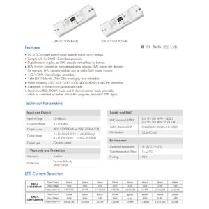 GloboStar® 73146 D4C-L SKYDANCE DC DMX512 Constant Current & RDM Decoder 4 Καναλιών DC 12-48V 4 x 1A 54W – Max 4A 216W – IP20  Μ17 x Π5 x Υ2.5cm – 5 Χρόνια Εγγύηση