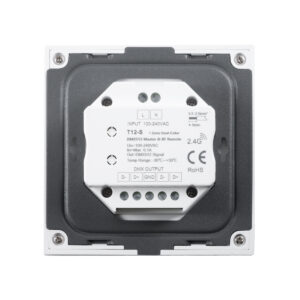 GloboStar® 73151 T12-S SKYDANCE Ασύρματο DMX512 Επιτοίχιο Χειριστήριο RF 2.4Ghz 1 Group για όλα τα SKYDANCE DMX512 Controller AC 100-240V Max 0.1A – IP20 Μ8.5 x Μ8.5 x Π8.5 x Υ3.5cm – 5 Χρόνια Εγγύηση