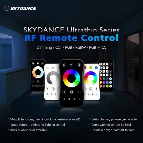 GloboStar® 73158 R9 SKYDANCE Ασύρματο Χειριστήριο RF 2.4Ghz 1 Group για όλα τα Πολύχρωμα SKYDANCE Controller DC 3V 1 x CR2032 – IP20  Μ10.7 x Π5.8 x Υ1cm – 5 Χρόνια Εγγύηση