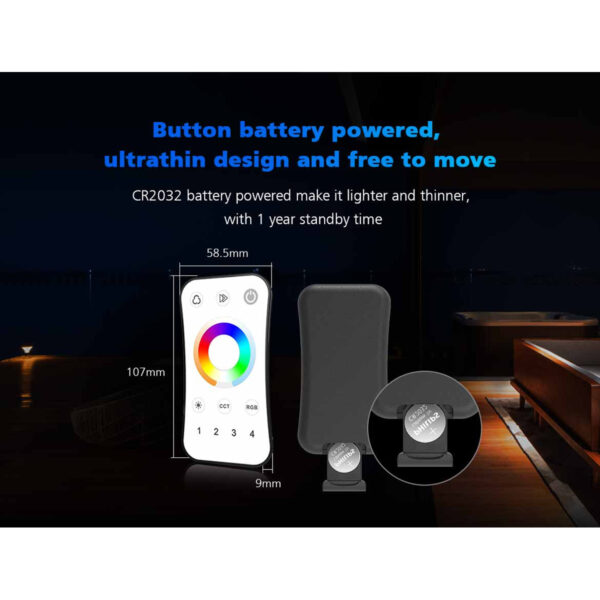 GloboStar® 73158 R9 SKYDANCE Ασύρματο Χειριστήριο RF 2.4Ghz 1 Group για όλα τα Πολύχρωμα SKYDANCE Controller DC 3V 1 x CR2032 – IP20  Μ10.7 x Π5.8 x Υ1cm – 5 Χρόνια Εγγύηση