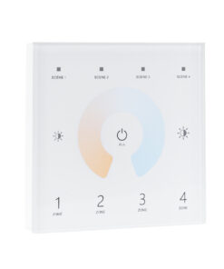 GloboStar® 73160 T12 SKYDANCE Ασύρματο DMX512 Επιτοίχιο Χειριστήριο RF 2.4Ghz 4 Group για όλα τα SKYDANCE DMX512 Controller AC 100-240V Max 0.1A – IP20 Μ8.5 x Π8.5 x Υ3.5cm – 5 Χρόνια Εγγύηση