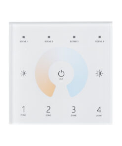 GloboStar® 73160 T12 SKYDANCE Ασύρματο DMX512 Επιτοίχιο Χειριστήριο RF 2.4Ghz 4 Group για όλα τα SKYDANCE DMX512 Controller AC 100-240V Max 0.1A – IP20 Μ8.5 x Π8.5 x Υ3.5cm – 5 Χρόνια Εγγύηση