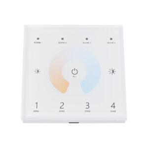 GloboStar® 73160 T12 SKYDANCE Ασύρματο DMX512 Επιτοίχιο Χειριστήριο RF 2.4Ghz 4 Group για όλα τα SKYDANCE DMX512 Controller AC 100-240V Max 0.1A – IP20  Μ8.5 x Π8.5 x Υ3.5cm – 5 Χρόνια Εγγύηση