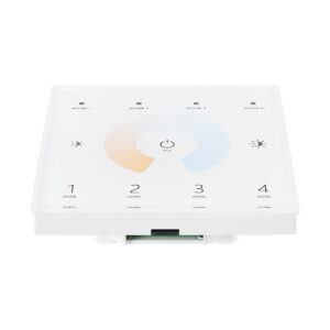 GloboStar® 73160 T12 SKYDANCE Ασύρματο DMX512 Επιτοίχιο Χειριστήριο RF 2.4Ghz 4 Group για όλα τα SKYDANCE DMX512 Controller AC 100-240V Max 0.1A – IP20  Μ8.5 x Π8.5 x Υ3.5cm – 5 Χρόνια Εγγύηση