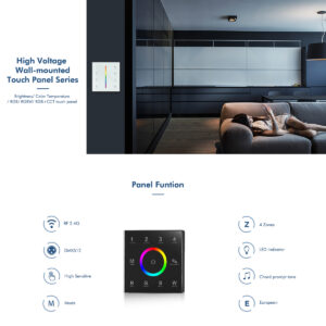 GloboStar® 73161 T13 SKYDANCE Ασύρματο DMX512 Επιτοίχιο Χειριστήριο RF 2.4Ghz 4 Group για όλα τα SKYDANCE DMX512 Controller AC 100-240V Max 0.1A – IP20  Μ8.5 x Π8.5 x Υ3.5cm – 5 Χρόνια Εγγύηση