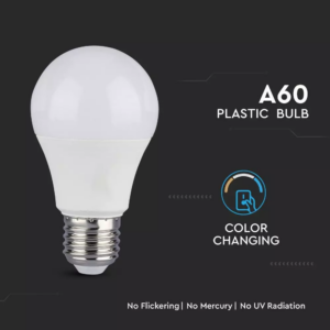 Λάμπα LED E27 A60 SMD 9W 3 σε 1 με εναλλαγή χρώματος σε 3 βήματα V-TAC – 7317