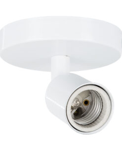 GloboStar® SARA 00842 Μοντέρνο Φωτιστικό Οροφής / Τοίχου Μονόφωτο 1xE27 Μεταλλικό Λευκό Φ10 x Υ10.3cm