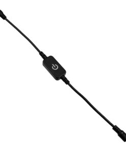 GloboStar® 73304 LED Dimmer Αφής με Διακόπτη On/Off Μαύρο DC 12-24V Max 120W