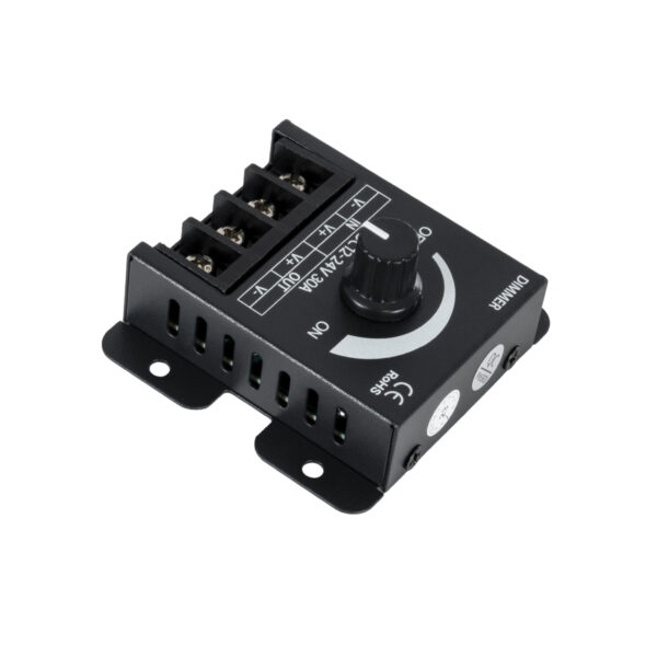 GloboStar® 73316 T4 DC Dimmer High Speed Controller 1 Καναλιού DC 12-24V 1 x 30A 720W – Max 30A 720W – IP20 Μ8.5 x Π6.5 x Υ2cm – 3 Χρόνια Εγγύηση