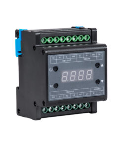 GloboStar® 73372 AC Triac DMX Dimmer Din Rail Ράγας 3 Καναλιών AC 100-240V 3 x 1A 220W – Max 3A 660W – IP20 Μ8 x Π9 x Υ6cm – 5 Years Warranty