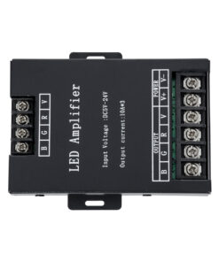 GloboStar® 73393 DC Power & Signal High Speed Amplifier Ενισχυτής Ισχύος & Σήματος Υψηλών Ταχυτήτων 3 Καναλιών DC 12-24V 3 x 10A 240W – Max 12A 720W – IP20 RGB Μ11 x Π9 x Υ2.5cm – 2 Years Warranty