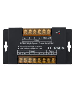 GloboStar® 73394 DC Power & Signal High Speed Amplifier Ενισχυτής Ισχύος & Σήματος Υψηλών Ταχυτήτων 4 Καναλιών DC 5-24V 4 x 8A 768W – Max 32A 768W – IP20 – Μ14.5 x Π7.5 x Υ2.5cm – 3 Χρόνια Εγγύηση