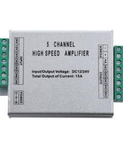 GloboStar® 73395 High Speed LED Amplifier 5 Channels – Ενισχυτής Σήματος Υψηλών Ταχυτήτων LED 5 Καναλιών DC 12-24V RGBW+WW Max 360W Μ10.5 x Π6.3 x Υ2.3cm