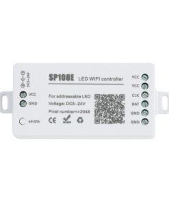GloboStar® 73409 SP108E Ασύρματος WiFi LED FULL COLOR Magic Digital Pixel Controller iOS/Android για LED Digital Πολύχρωμα και Μονόχρωμα Προϊόντα DC 5-24V 1 x 2048 IC Max