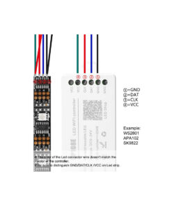 GloboStar® 73409 SP108E Ασύρματος WiFi LED FULL COLOR Magic Digital Pixel Controller iOS/Android για LED Digital Πολύχρωμα και Μονόχρωμα Προϊόντα DC 5-24V 1 x 2048 IC Max