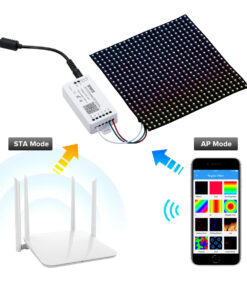 GloboStar® 73415 SP801E Ασύρματος WiFi Art-Net LED FULL COLOR Magic Digital Pixel Controller iOS/Android για LED Digital Πολύχρωμα και Μονόχρωμα Προϊόντα DC 5-24V 4 x 1024 IC Max