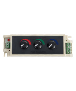GloboStar® 73419 DC RGB Dimmer Controller 3 Καναλιών DC 12V 3 x 9A 144W – Max 27A 144W – IP20 Μ13 x Π4 x Υ4.5cm – 3 Χρόνια Εγγύηση