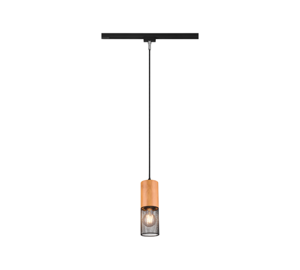 Κρεμαστό Φωτιστικό Trio Lighting DUOLINE  1x E27 Μαύρο Ματ Μεταλλικό   - 73430132