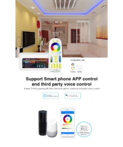 GloboStar® 73433 Mi-Light MiBOXER FUT039 – Ασύρματος RF 2.4GHz 433MHz RGBW+WW LED Strip Controller DC 12V-24V Max 10A