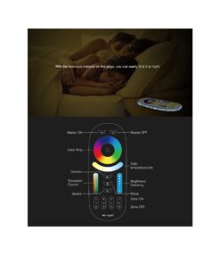 GloboStar® 73434 Mi-Light MiBOXER FUT092 – Ασύρματο Χειριστήριο Αφής έως 4 Group RF 2.4GHz 433MHz RGBW+WW Smart Touch Panel 4-Zone