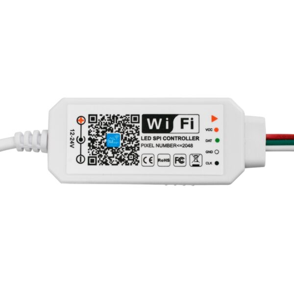 GloboStar® 73448 Ασύρματος Smart Home Wi-Fi LED RGBW Dream-Color Magic Digital Controller για LED Digital RGBW Προϊόντα DC 5-24V Max 2048 IC