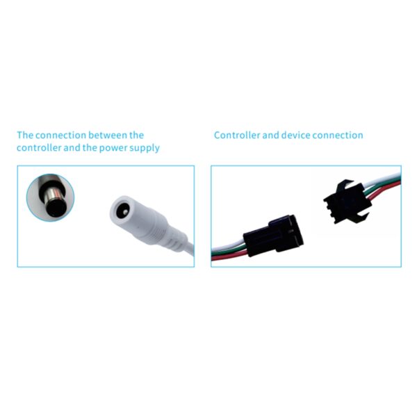 GloboStar® 73448 Ασύρματος Smart Home Wi-Fi LED RGBW Dream-Color Magic Digital Controller για LED Digital RGBW Προϊόντα DC 5-24V Max 2048 IC