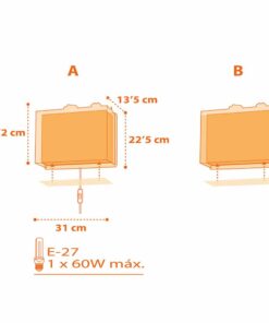 Dinos απλίκα τοίχου διπλού τοιχώματος Ango – 73458