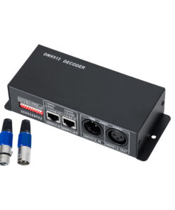 GloboStar® 73490 DC DMX Dimmer High Speed Controller / Decoder 3 Καναλιών DC 12-24V 3 x 8A 192W – Max 24A 576W – IP20 Μ16 x Π9 x Υ6cm – 2 Χρόνια Εγγύηση