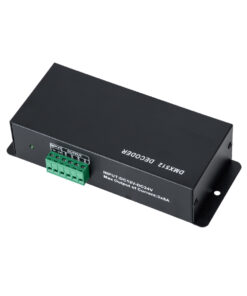 GloboStar® 73490 DC DMX Dimmer High Speed Controller / Decoder 3 Καναλιών DC 12-24V 3 x 8A 192W – Max 24A 576W – IP20 Μ16 x Π9 x Υ6cm – 2 Χρόνια Εγγύηση