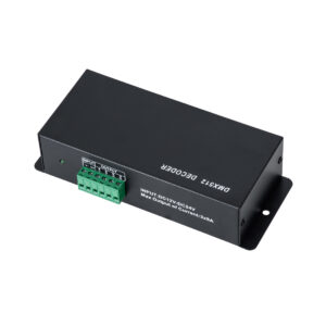 GloboStar® 73490 DC DMX Dimmer High Speed Controller / Decoder 3 Καναλιών DC 12-24V 3 x 8A 192W – Max 24A 576W – IP20 Μ16 x Π9 x Υ6cm – 2 Χρόνια Εγγύηση