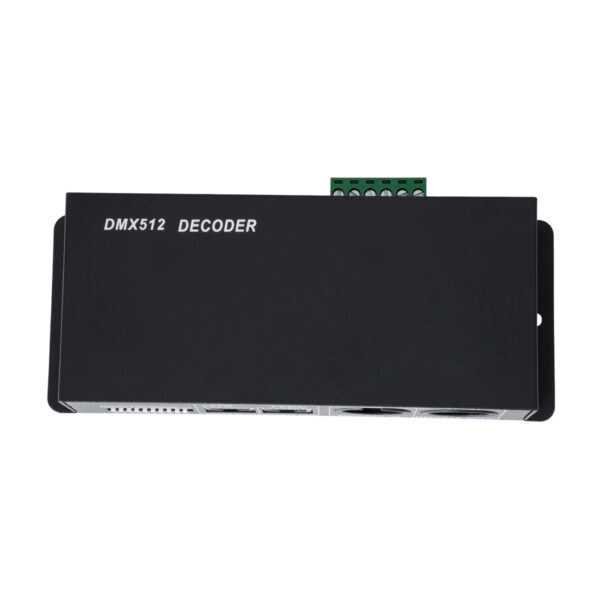 GloboStar® 73490 DC DMX Dimmer High Speed Controller / Decoder 3 Καναλιών DC 12-24V 3 x 8A 192W – Max 24A 576W – IP20 Μ16 x Π9 x Υ6cm – 2 Χρόνια Εγγύηση