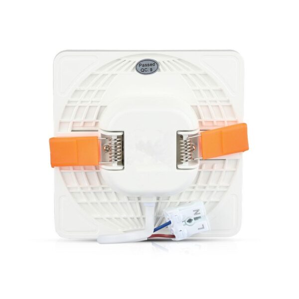 LED Panel Τετράγωνο Χωνευτό Λευκό Ρυθμιζόμενο 18W V-TAC PRO Samsung Chip 120° 1350lm 17×17 Θερμό Λευκό 3000K – 736