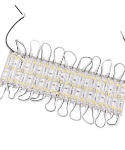 GloboStar® 73702 20 Τεμάχια x LED Modules 3 x SMD 5050 0.8W 70lm DC 12V Αδιάβροχο IP66 Θερμό Λευκό 3000K