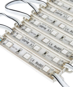 GloboStar® 73705 20 Τεμάχια x LED Modules 3 x SMD 5050 0.8W 50lm DC 12V – Αδιάβροχο IP66 – Μπλε – 2 Χρόνια Εγγύηση