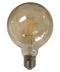 ΛΑΜΠΑ LED ΓΛΟΜΠΟΣ G125 FILAMENT 8W Ε27 2400K 220-240V GOLD GLASS DIMMABLE EUROLAMP 147-78771