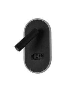 InLight Επιτοίχιο φωτιστικό LED 3W 3000K από μαύρο μέταλλο (43041-BL)