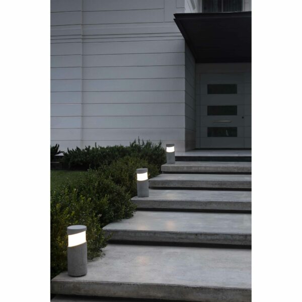 BLOCK POLE LAMP/POST LAMP CONCRETE 1xE27 FARO – 74141