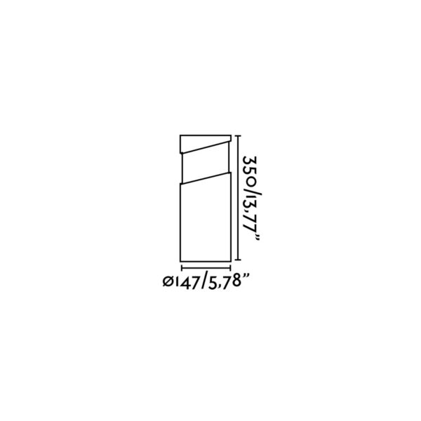 BLOCK POLE LAMP/POST LAMP CONCRETE 1xE27 FARO – 74141