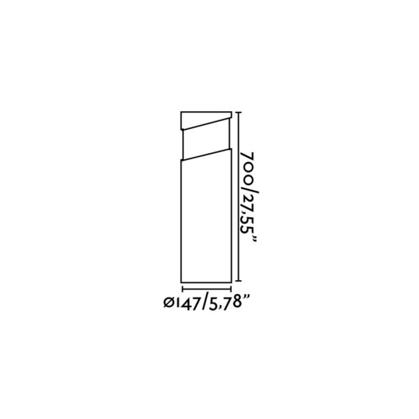 BLOCK POLE LAMP CONCRETE 1xE27 FARO – 74142