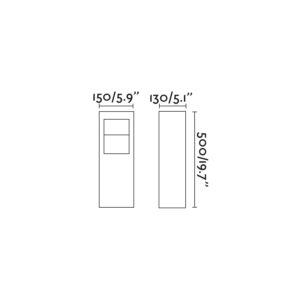 CAST BEACON LAMP DARK GREY CONCRETE H500MM LED 10W 3000K FARO – 74156