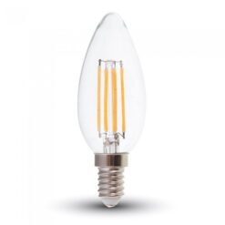 LED Λάμπα E14 Κεράκι 6W Filament V-TAC Φυσικό Λευκό 4000K – 217424